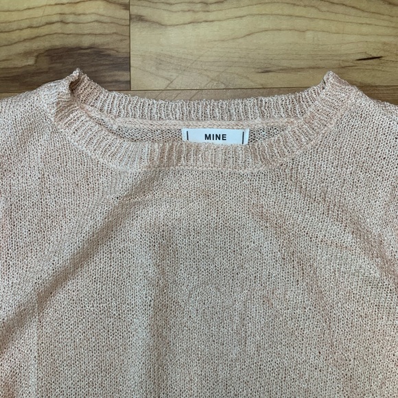 MINE Light Pink Pom Pom Dot Sleeve Knit Top - Picture 6 of 16